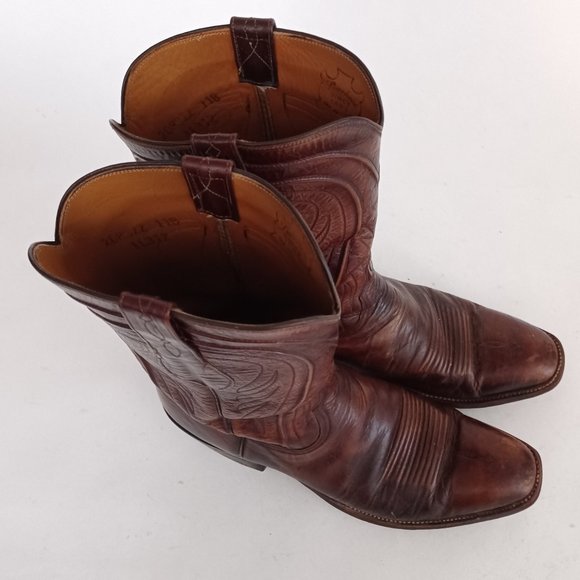 🤠 Vintage Lucchese Goatskin 2083 ZZ Western Boots Size 11 B 🤠 - Picture 5 of 15